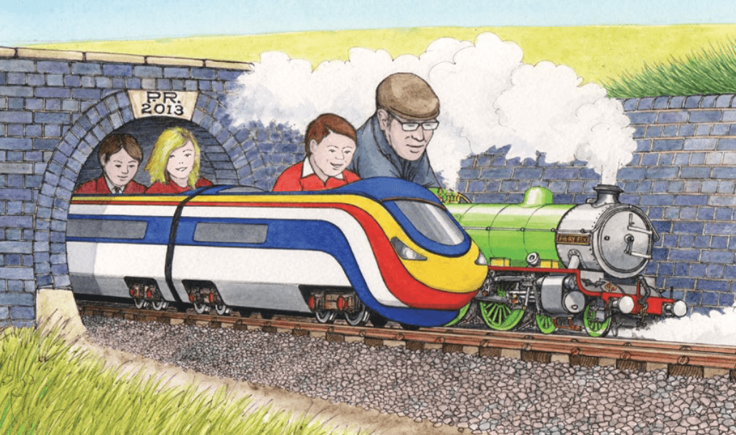Book of Railways and Steam engines Engineering Childrens book